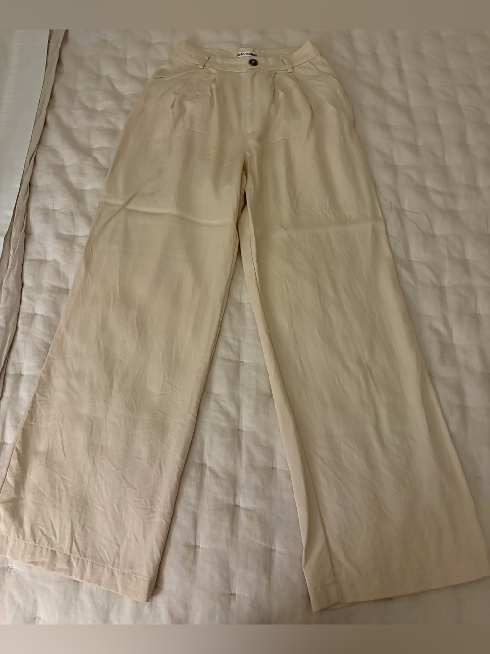 Reformation Petites Mason Pant Oyster - Size 2P - Picture 5 of 7